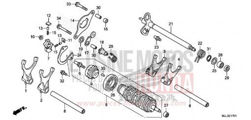 BARILLET DE SELECTION (NC700XD/750XD) NC750XDE de 2014